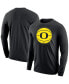 Фото #1 товара Men's Black Oregon Ducks Basketball Long Sleeve T-shirt