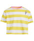 ფოტო #1 პროდუქტის Big Girls Striped Ice Cream Cone Boxy Top, Created for Macy's