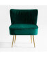 Фото #5 товара 25" Wide Upholstered Tufted Velvet Accent Chair With Metal Leg
