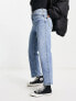 Женские джинсы Monki Zami Jeans in Vintage-Blau mit geradem Schnitt und hoher Taille Синий, W29 - фото #7