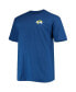 Men's Royal Los Angeles Rams Big and Tall #1 Dad 2-Hit T-shirt
