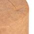 Коричневый пуф из искусственной кожи 38 x 38 x 42 см DMF BB Home Pouffe Brown Synthetic Leather 38 x 38 x 42 cm DMF - фото #4