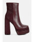 Фото #1 товара Womens dryday diamante zip up block heel boots