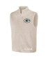 Men's NFL x Darius Rucker Collection by Oatmeal Green Bay Packers Full-Zip Sweater Vest