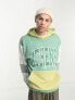 Фото #1 товара ASOS DESIGN oversized colour block hoodie with city print in green