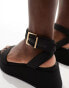 Фото #3 товара ASOS DESIGN Wide Fit Tantoo flatform sandals in black