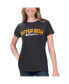 ფოტო #1 პროდუქტის Women's Heathered Black Pittsburgh Steelers Main Game T-shirt