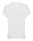 Фото #2 товара Women's Cotton Linen Short Sleeve Neck Chain Detail Tunic Top