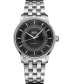 ფოტო #1 პროდუქტის Men's Swiss Automatic Baroncelli Signature Stainless Steel Bracelet Watch 39mm