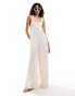 Фото #1 товара ASOS DESIGN shirred bodice jumpsuit with elastic straps in ivory