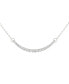 ფოტო #3 პროდუქტის Lab Grown Diamond Curved Bar Collar Necklace (1/2 ct. t.w.) in Sterling Silver, 16" + 2" extender
