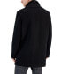 ფოტო #2 პროდუქტის Men's Classic Fit Black Wool Blend Overcoat