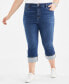 Фото #3 товара Plus Size High-Rise Embroidered Cuffed Capri Jeans, Created for Macy's