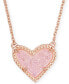 ფოტო #1 პროდუქტის 14K Gold Plated and Genuine Stone Ari Heart Pendant Necklace