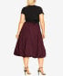 Plus Size Paris Days Midi Short Sleeve Dress Oxblood, Black, 18 - фото #2