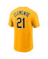 Фото #1 товара Men's Roberto Clemente Gold Pittsburgh Pirates Fuse Name Number T-Shirt