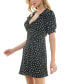 ფოტო #3 პროდუქტის Juniors' Ruffled Short-Sleeve A-Line Dress