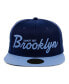 Men's Navy Smart Set Athletic Club of Brooklyn Black Fives Snapback Adjustable Hat Синий - фото #3