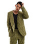 Фото #1 товара Viggo casual suit jacket in quilted khaki co-ord