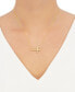 Фото #5 товара Macy's 241 WEAR IT BOTH WAYS Diamond Cross Pendant Necklace (1/2 ct. t.w.) in 14k White Or Yellow Gold