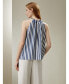 ფოტო #2 პროდუქტის Women's Silk Twill Halter Neck Top