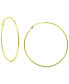 ფოტო #1 პროდუქტის Polished Wire Large Hoop Earrings in 18k Gold-Plated Sterling Silver, 70mm, Created for Macy's