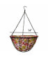 141424 Hanging Basket w Fabric Coco Liner, 14in