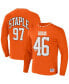 Фото #2 товара Men's NFL X Staple Orange Cleveland Browns Core Long Sleeve Jersey Style T-shirt