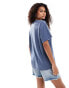 Фото #3 товара Daisy Street relaxed t-shirt in washed blue with dolphin graphic