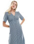 Фото #2 товара Nobody's Child Alexa gingham maxi midi dress in blue