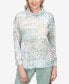 Women's St.Moritz Shimmer Medallion Patchwork Cowl Neck Top