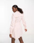 Фото #6 товара Miss Selfridge embroidered poplin western detail shirt dress in pink