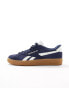 Reebok Club C Grounds trainers in navy with gum sole