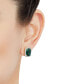 ფოტო #4 პროდუქტის Lab Grown Emerald (7-5/8 ct. t.w.) & Diamond (1/2 ct. t.w.) Halo Stud Earrings in 14k Gold