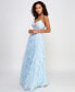 Juniors' Lace Corset Ruffled Gown