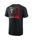 ფოტო #4 პროდუქტის Big Boys Black Texas Rangers 2023 World Series Champions Signature Roster T-shirt
