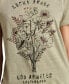 ფოტო #4 პროდუქტის Women's Cotton Embellished Floral Graphic T-Shirt