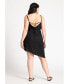 Фото #3 товара Plus Size Cowl Back Cover Up Mini Dress - 22, Black