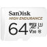 Фото #3 товара SanDisk High Endurance - 64 GB - MicroSDXC - Class 10 - UHS-I - 100 MB/s - 40 MB/s - Накопитель памяти