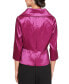 ფოტო #2 პროდუქტის Petite Shawl-Collar Rosette-Trim Top