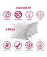 Фото #6 товара Waterproof Zippered Pillow Protector - Queen Size - 4 Pack