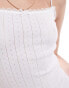 Pull&Bear pointelle bow detail body in white