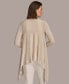 ფოტო #2 პროდუქტის Women's Drape-Front Metallic Cardigan