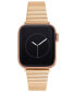 ფოტო #1 პროდუქტის Women's Rose Gold-Tone Stainless Steel Bar Bracelet Compatible with 38/40/41mm Apple Watch