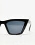 Topshop oversized angular cateye sunglasses in black