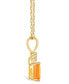 Macy's citrine (1 ct. t.w.) and Diamond Accent Pendant Necklace in 14K White Gold or 14K Yellow Gold