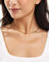 Фото #3 товара Accessorize Z collection gold plated flat chain necklace in gold