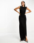 Фото #4 товара TFNC full lace maxi dress with high split in black