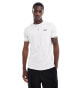 Barbour International tipped logo t-shirt in white