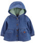 Baby Denim Snap-Up Hooded Dress 3M